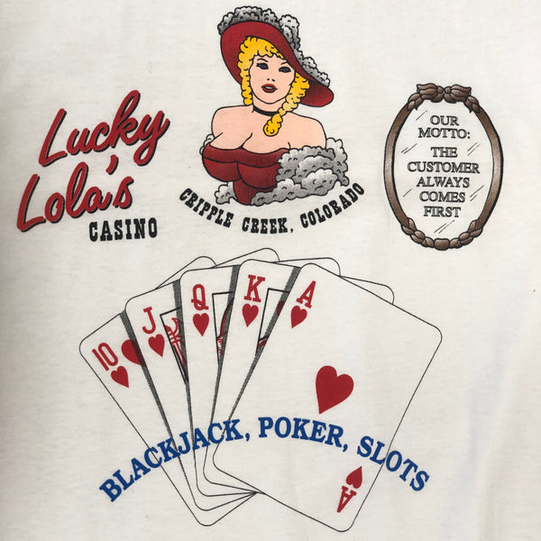 Vintage Lucky Lola's Casino Cripple Creek Colorado T-Shirt (S)