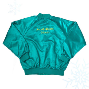 Vintage Travel America Orlando Satin Bomber Jacket (XL)
