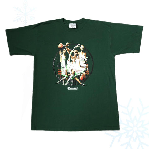 Vintage Deadstock NWOT AND1 Basketball Streetball High 5 T-Shirt (L)