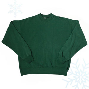 Vintage Hanes Green Blank Crewneck Sweatshirt (XL)