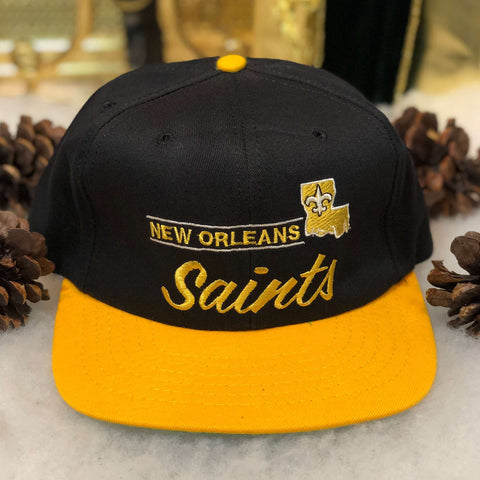 Vintage Deadstock NWOT NFL New Orleans Saints American Needle Wool *YOUTH* Snapback Hat