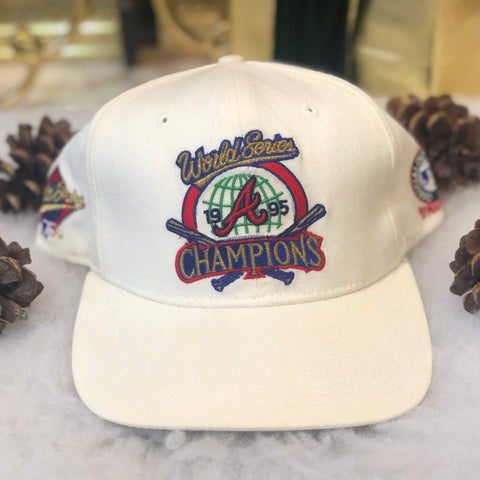 Vintage MLB Atlanta Braves 1995 World Series Champions New Era Wool Snapback Hat