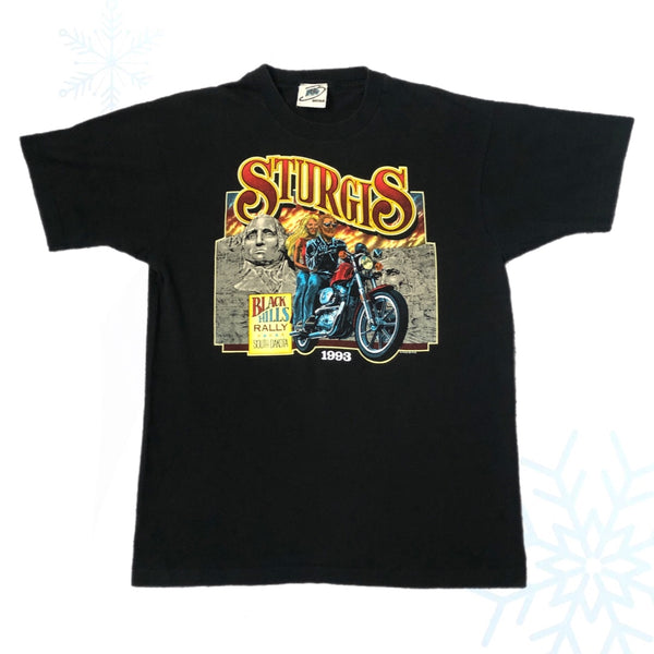 Vintage 1993 Sturgis Black Hills Rally South Dakota Motorcycle Biker T-Shirt (L)