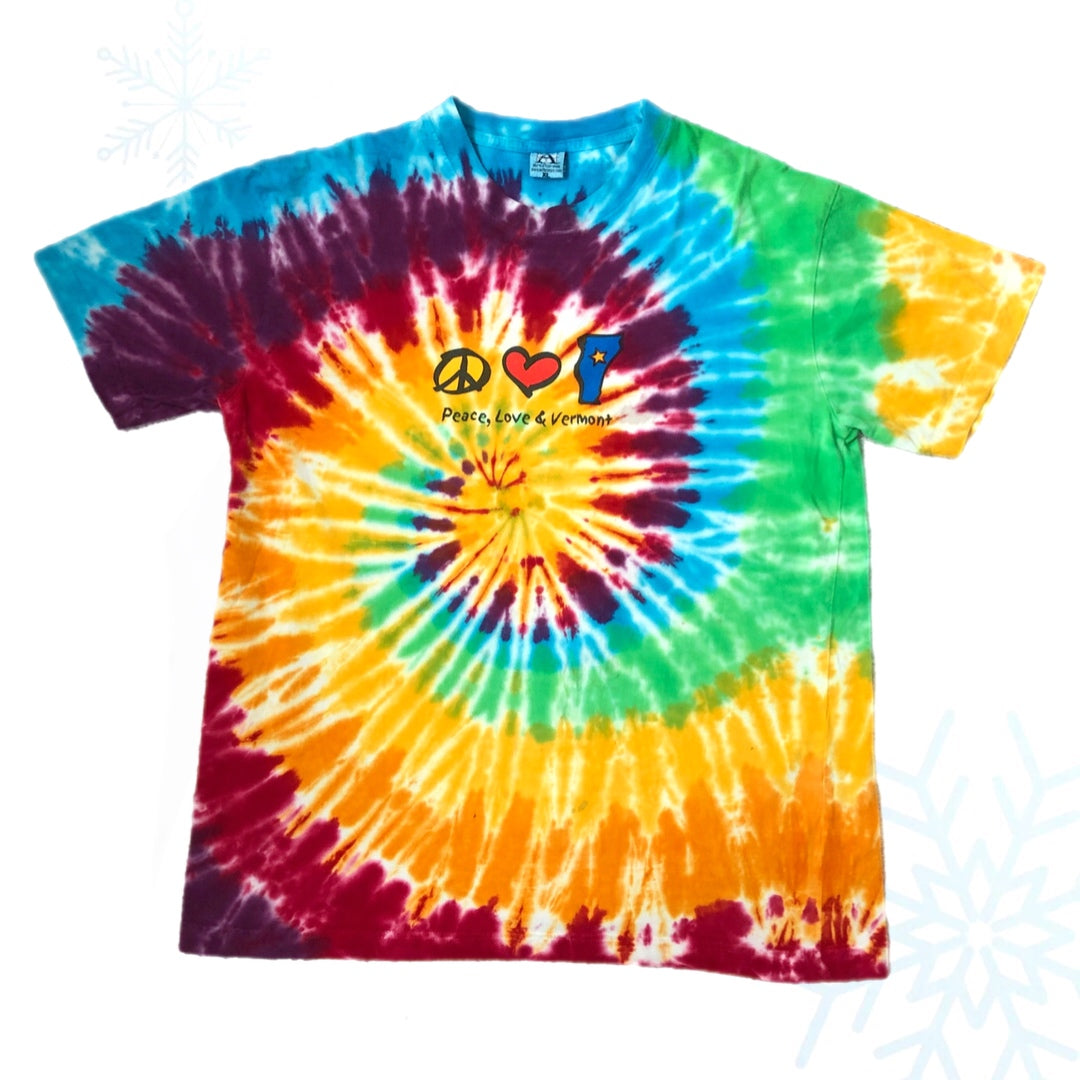 Peace Love Vermont Tie-Dye T-Shirt (XL)