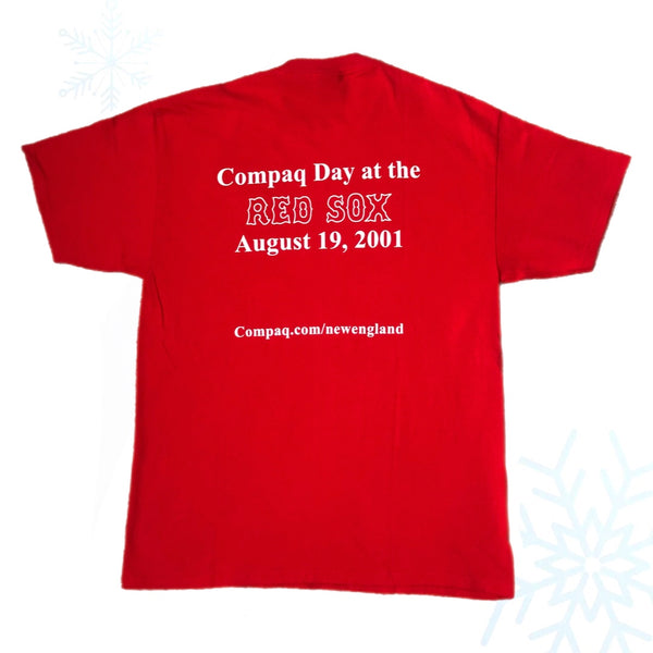 Vintage MLB Boston Red Sox 2001 Compaq Day at Fenway Park T-Shirt (L)