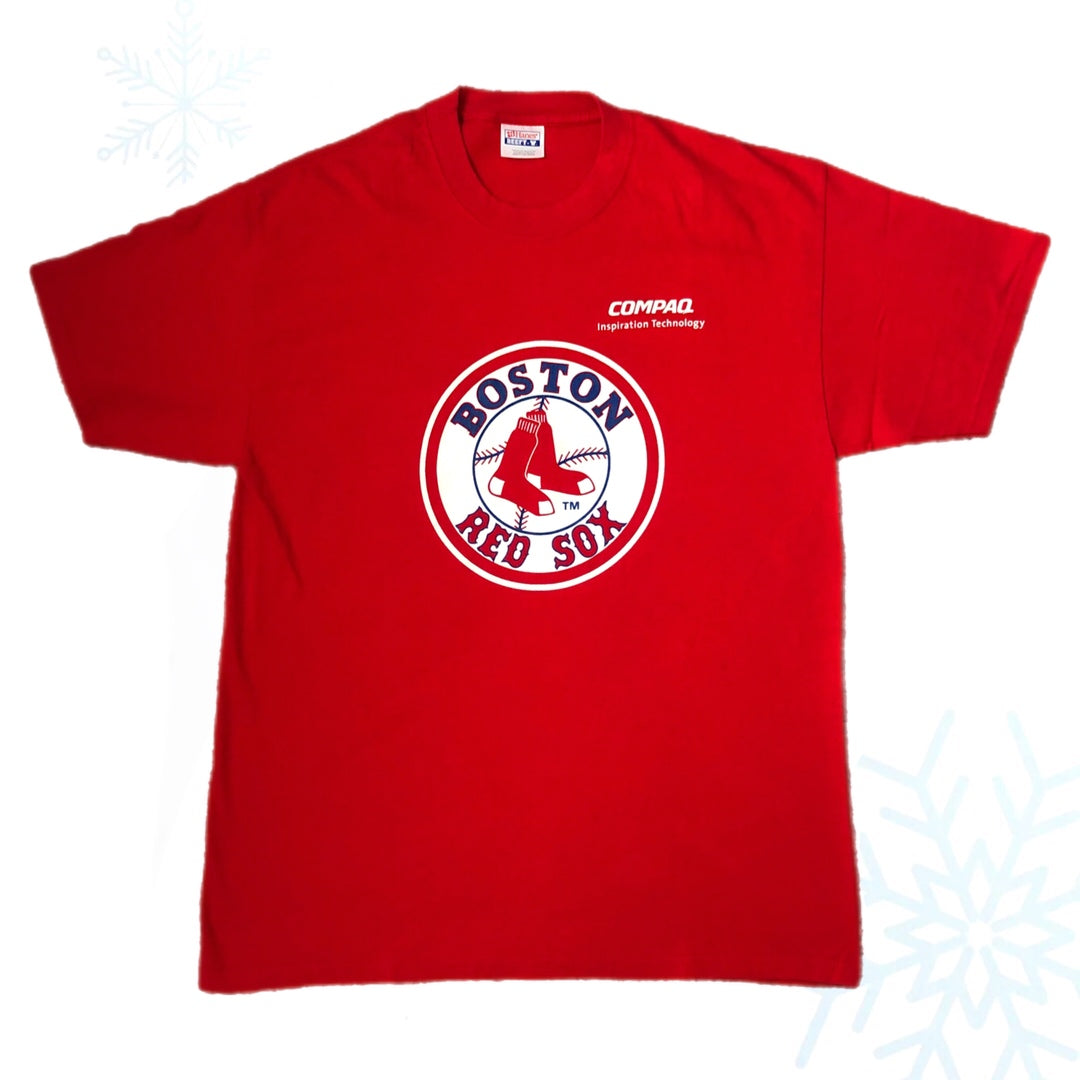Vintage MLB Boston Red Sox 2001 Compaq Day at Fenway Park T-Shirt (L)