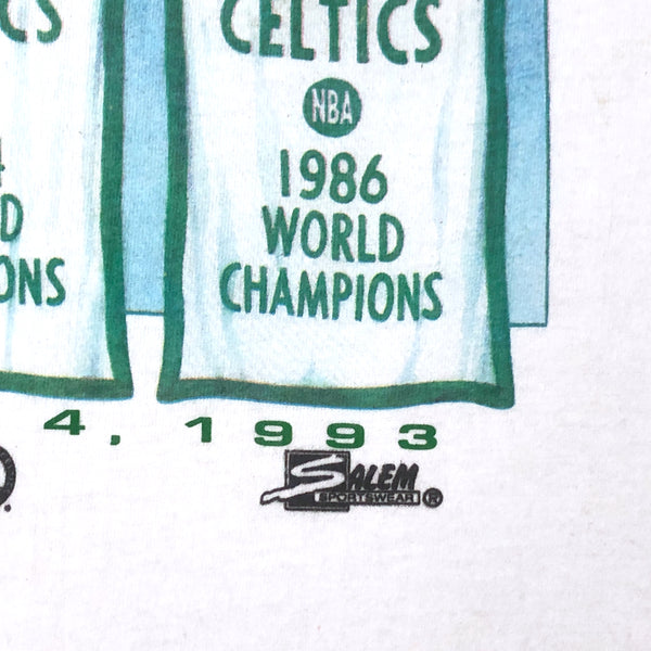 Vintage NBA Boston Celtics Larry Bird Night Salem Sportswear Caricature T-Shirt (L)