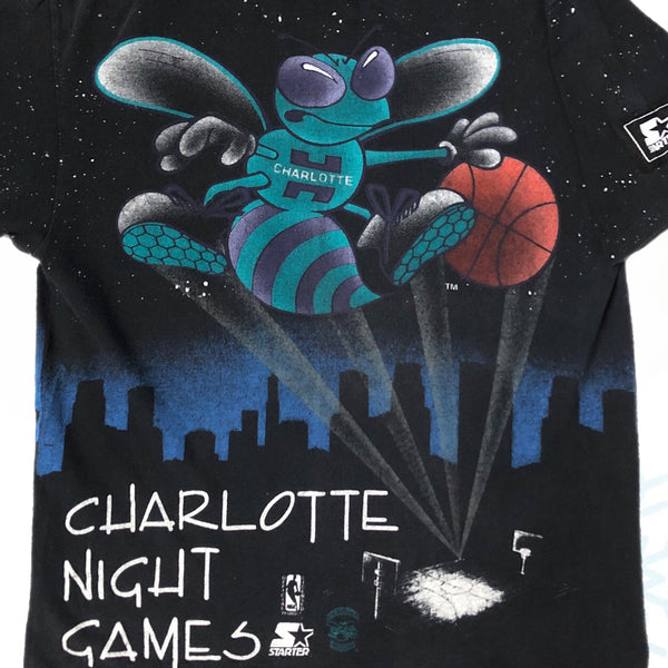 Vintage NBA Charlotte Hornets Starter Night Games T-Shirt (M)