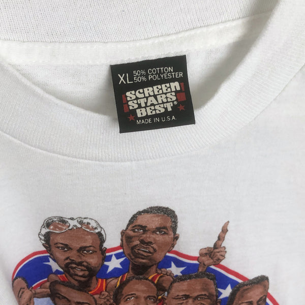 Vintage 1989 NBA All-Star Game Salem Sportswear Caricature T-Shirt (XL)