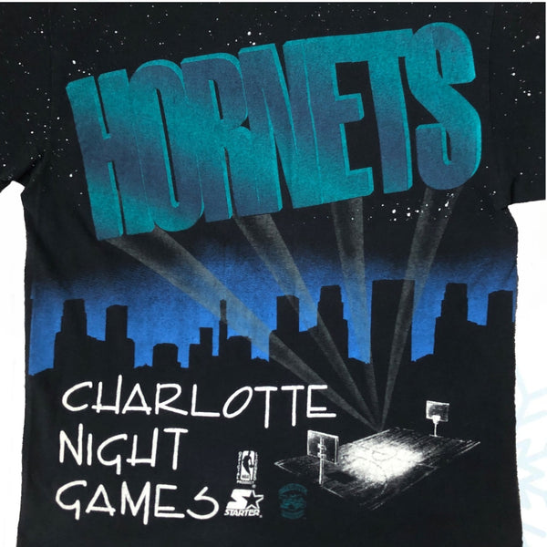 Vintage NBA Charlotte Hornets Starter Night Games T-Shirt (M)