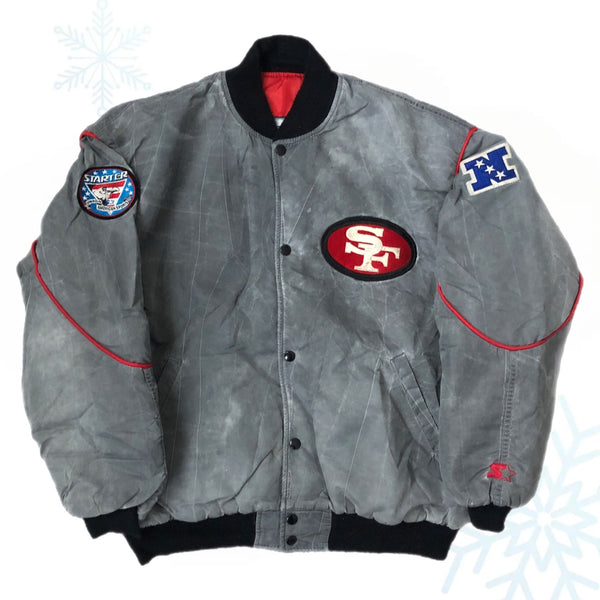 Vintage NFL San Francisco 49ers Starter Acid Wash Slate Jacket (L)