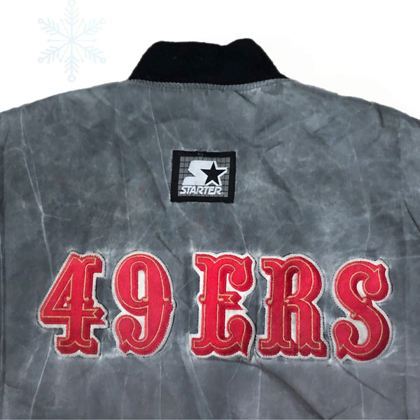 Vintage NFL San Francisco 49ers Starter Acid Wash Slate Jacket (L)