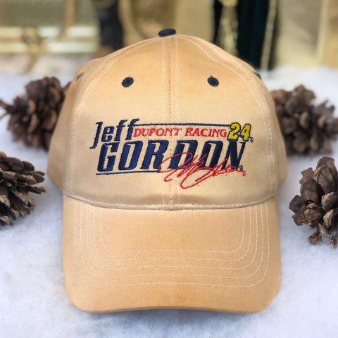 Vintage NASCAR Jeff Gordon DuPont Racing Twill Snapback Hat