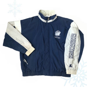 Vintage NCAA Georgetown Hoyas Starter Windbreaker Jacket (XL)