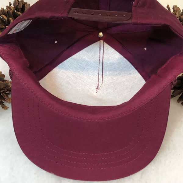 Vintage Yupoong Maroon Blank Twill Snapback Hat