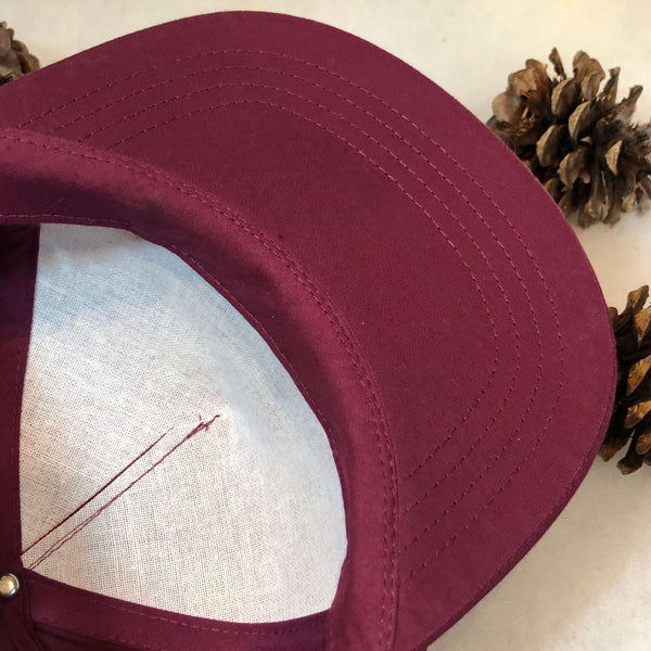 Vintage Yupoong Maroon Blank Twill Snapback Hat