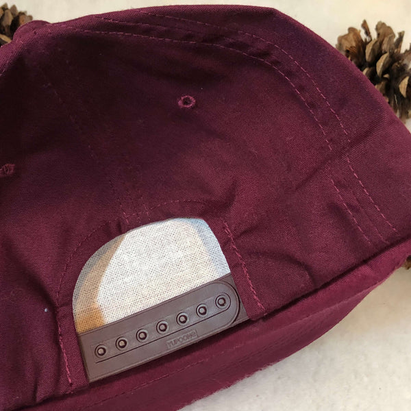 Vintage Yupoong Maroon Blank Twill Snapback Hat