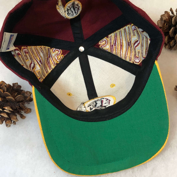 Vintage NFL Washington Redskins Bootleg Brim Script Wool Snapback Hat