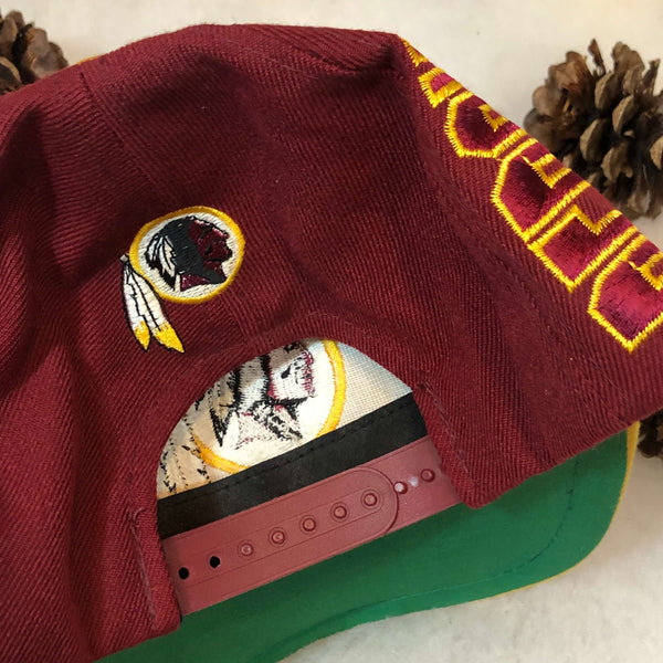 Vintage NFL Washington Redskins Bootleg Brim Script Wool Snapback Hat