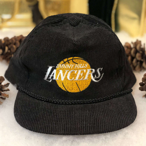 Vintage Deadstock NWOT Sunny Hills Lancers California High School Lakers Bootleg Corduroy Strapback Hat