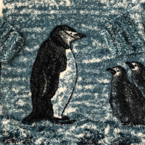Black Mountain Outdoor Penguins All Over Print Fleece Zip-Up Jacket (M)