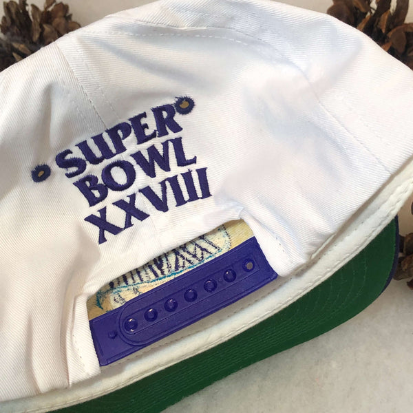 Vintage Deadstock NWOT NFL Super Bowl XXVIII Dallas Cowboys Buffalo Bills Universal Twill Snapback Hat