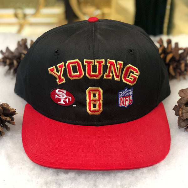 Vintage Deadstock NWOT NFL San Francisco 49ers Steve Young AJD Twill Snapback Hat