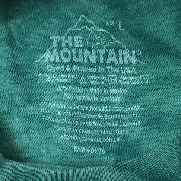 2009 The Mountain White Siberian Tiger Busch Gardens Tie-Dye T-Shirt (L)