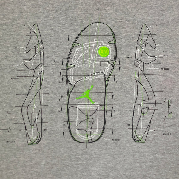 Vintage Air Jordan XIV "The Soul of the XIV" Nike Sketch T-Shirt (XXL)
