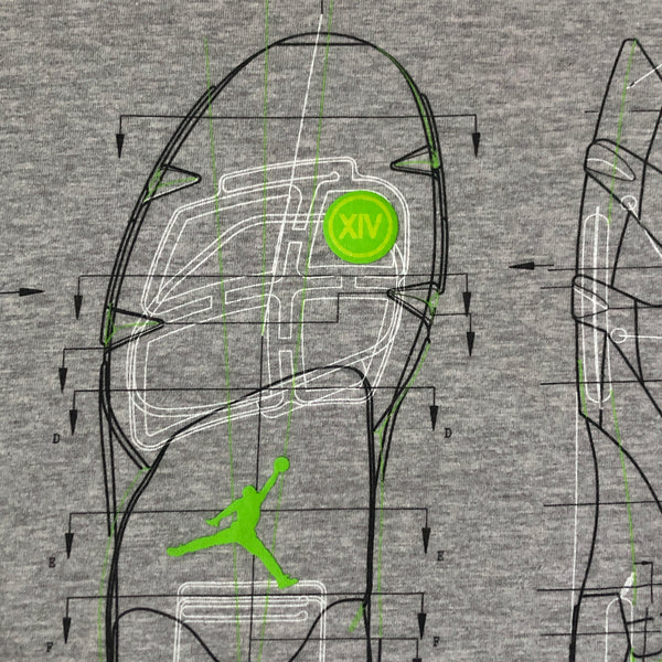 Vintage Air Jordan XIV "The Soul of the XIV" Nike Sketch T-Shirt (XXL)
