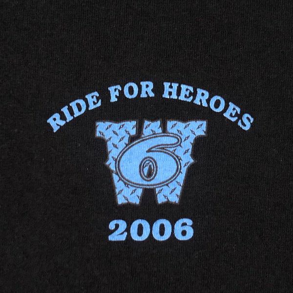 2006 8th Annual Motorcycle Ride for Heroes Worcester 6 Firefighters T-Shirt (M)
