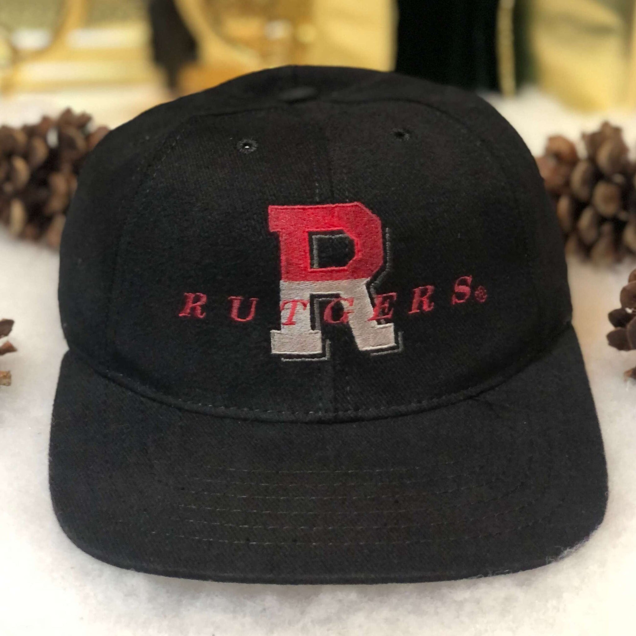 Vintage NCAA Rutgers Scarlet Knights University Square Strapback Hat