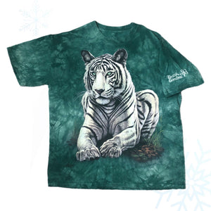 2009 The Mountain White Siberian Tiger Busch Gardens Tie-Dye T-Shirt (L)