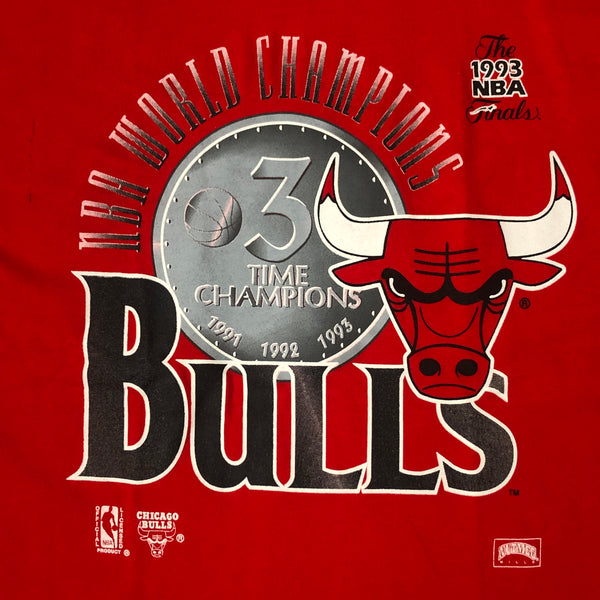 Vintage NBA Chicago Bulls 1993 Champions Nutmeg Mills T-Shirt (L)