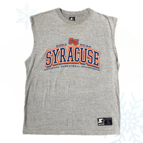 Vintage Syracuse Orangemen 2003 NCAA National Basketball Champions Starter Sleeveless Shirt (L)