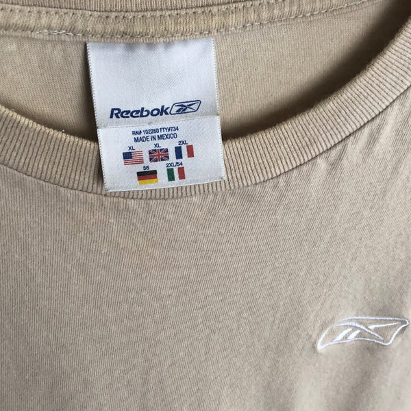 Vintage Reebok Beige T-Shirt (XL)