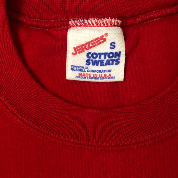 Vintage Jerzees Red Blank Crewneck Sweatshirt (S)