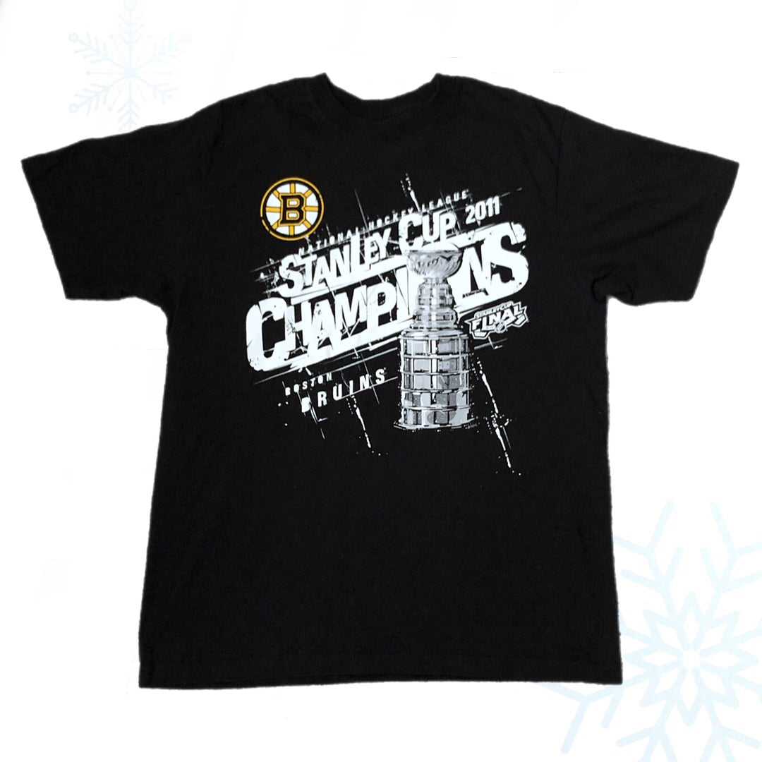 NHL Boston Bruins 2011 Stanley Cup Champions Reebok T-Shirt (XL)