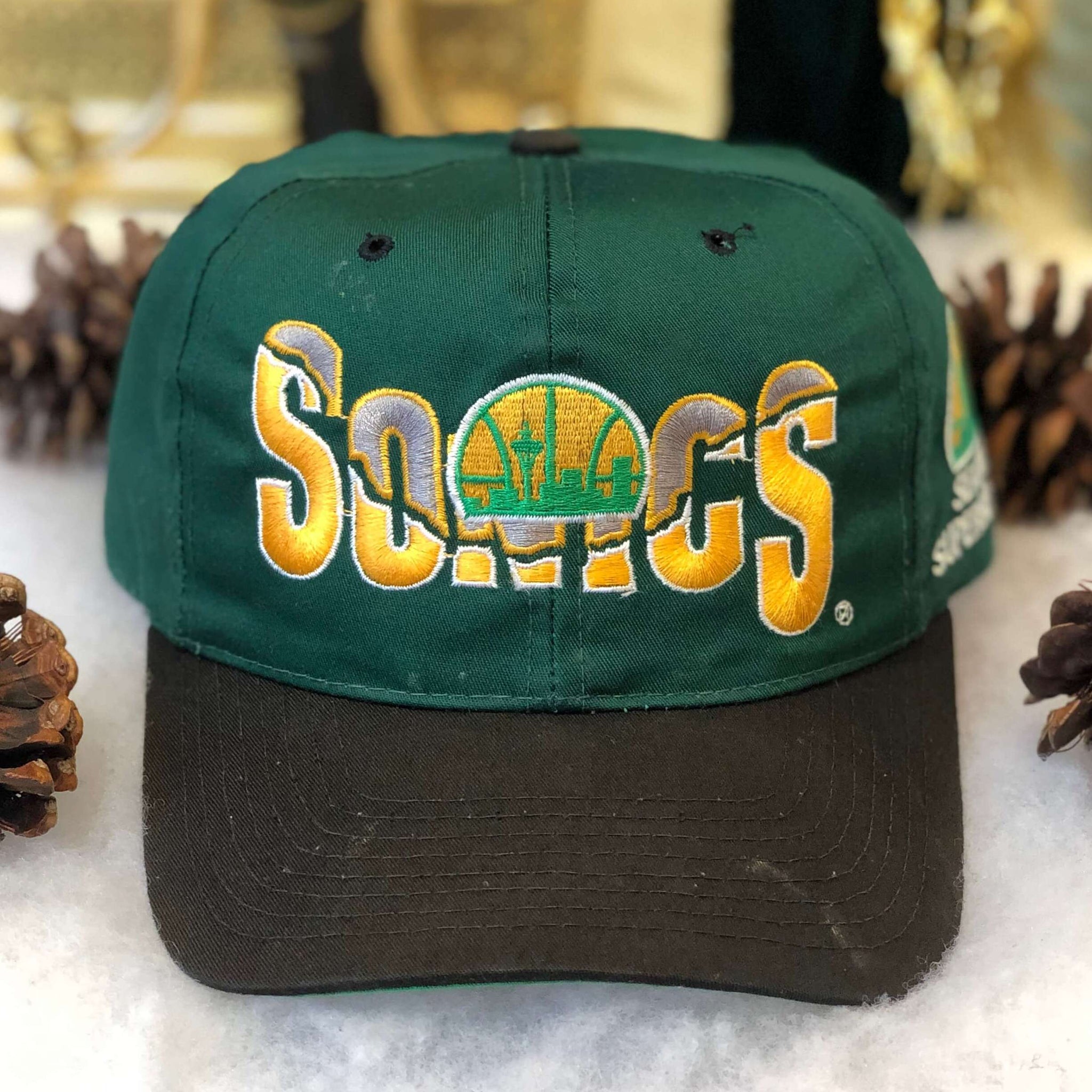 Vintage NBA Seattle Supersonics The G Cap Twill Snapback Hat