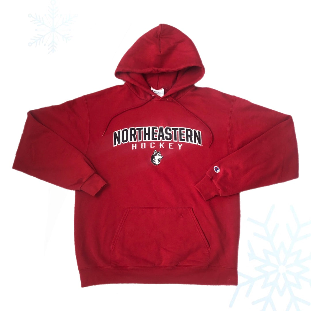 NCAA Northeastern Huskies Hockey Champion Hoodie Sweatshirt (L)