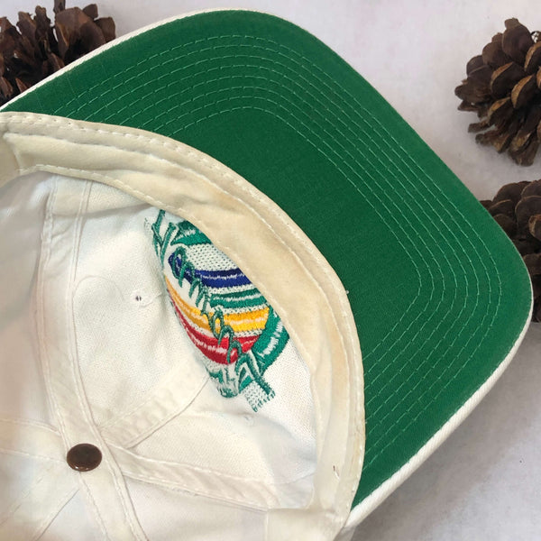 Vintage NCAA Hawaii Rainbows The Game Circle Logo Twill Snapback Hat *BROKEN SNAPS*