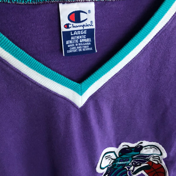 Vintage NBA Charlotte Hornets Champion Warmup Shooting Shirt (L)