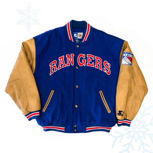 Vintage NHL New York Rangers Starter Letterman Jacket (XL)