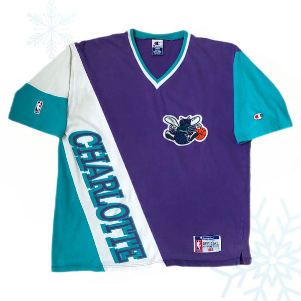 Vintage NBA Charlotte Hornets Champion Warmup Shooting Shirt (L)