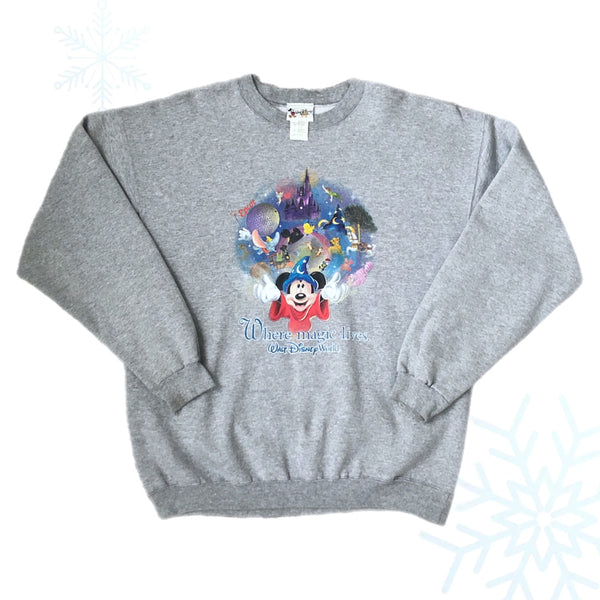 Vintage Walt Disney World "Where Magic Lives" Crewneck Sweatshirt (L)