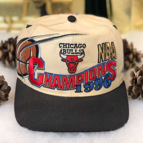 Vintage 1996 NBA Champions Chicago Bulls Logo Athletic Snapback Hat