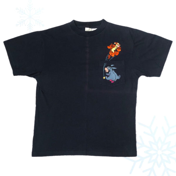 Vintage Disney Tigger Eeyore Winnie the Pooh Pocket T-Shirt (M)