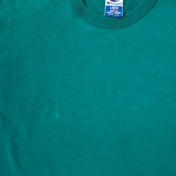 Vintage Champion Teal Blank T-Shirt (L)