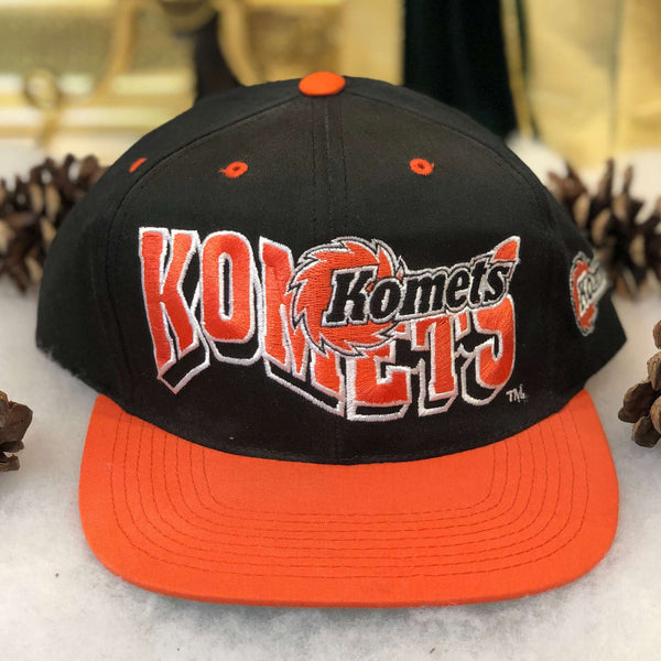 Vintage IHL Fort Wayne Komets The G Cap Wave Twill Snapback Hat