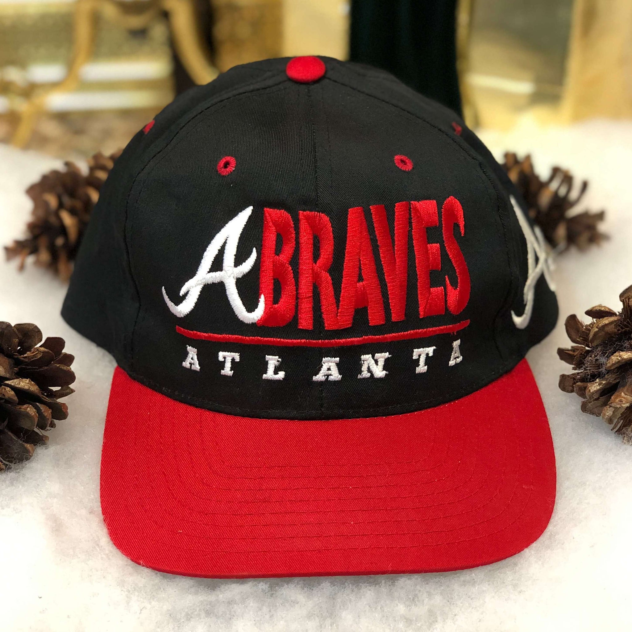 Vintage MLB Atlanta Braves Clutch Drew Pearson Twill Snapback Hat